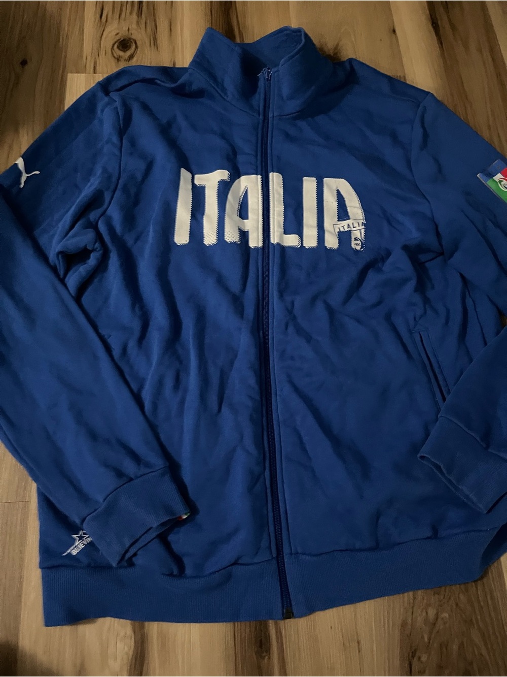 PUMA Italian National Soccer Team Collared Zip Up Jacket - XXL